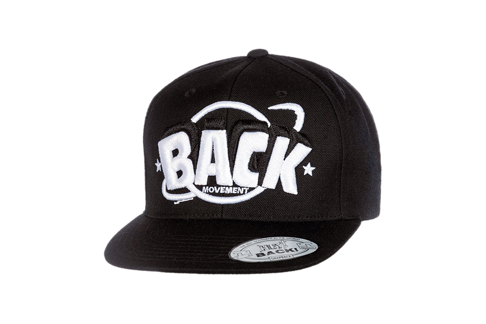 – BACK MOVEMENT – BLACK SNAPBACK CAP HEY! BACK! SUMMER 2017 COLLECTION