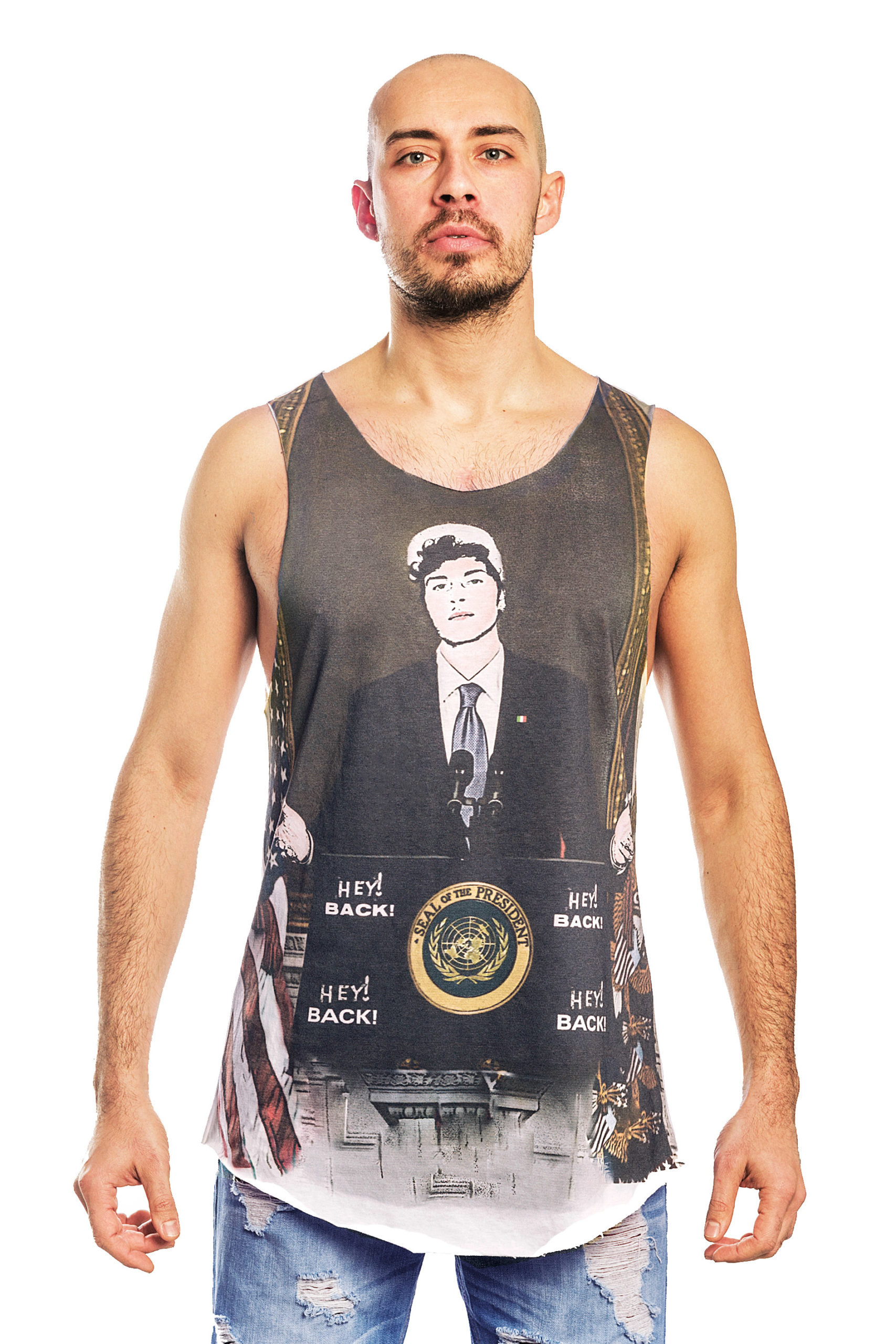 PRESIDENT TANK MAN HEY! BACK! SUMMER 17 COLLECTION