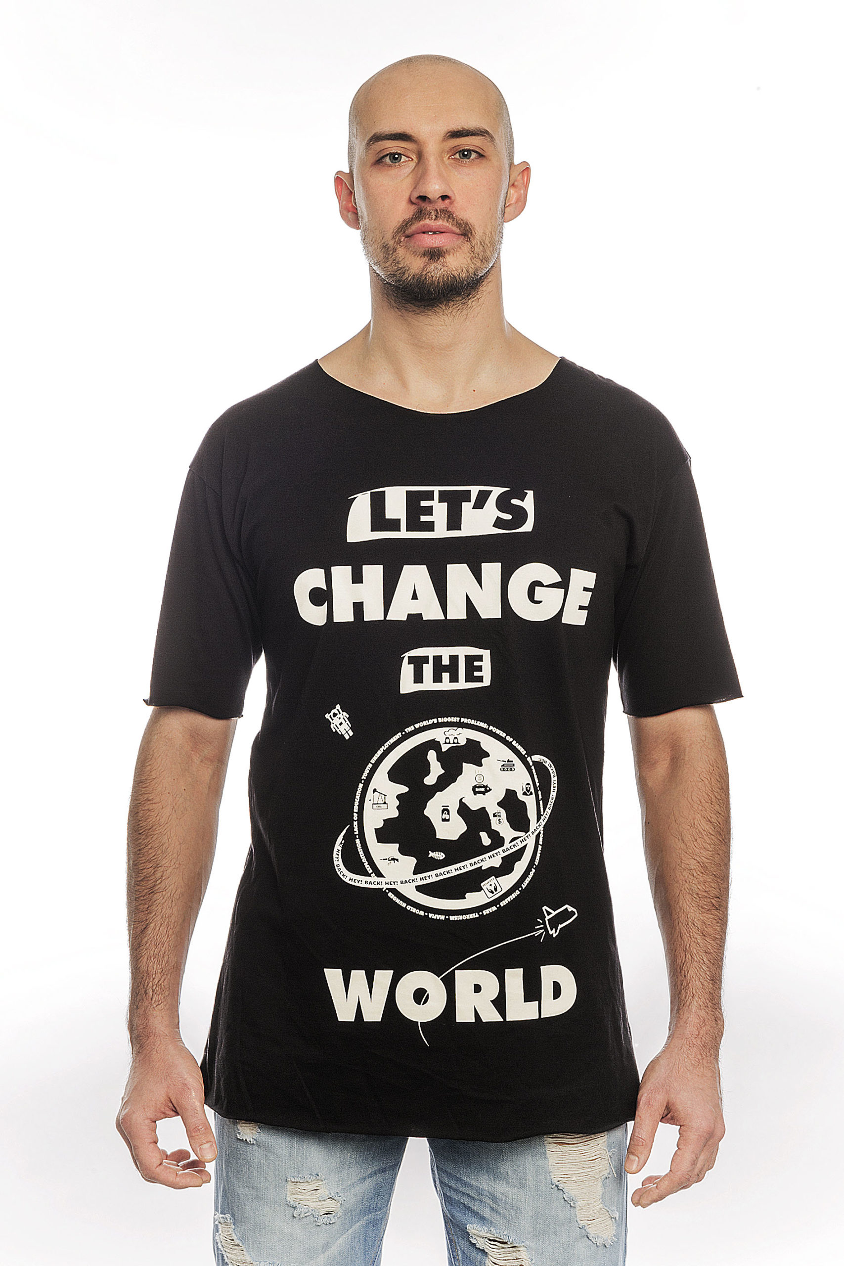 – CHANGE THE WORLD – LONGLINE T-SHIRT HEY! BACK! SUMMER 2017 COLLECTION
